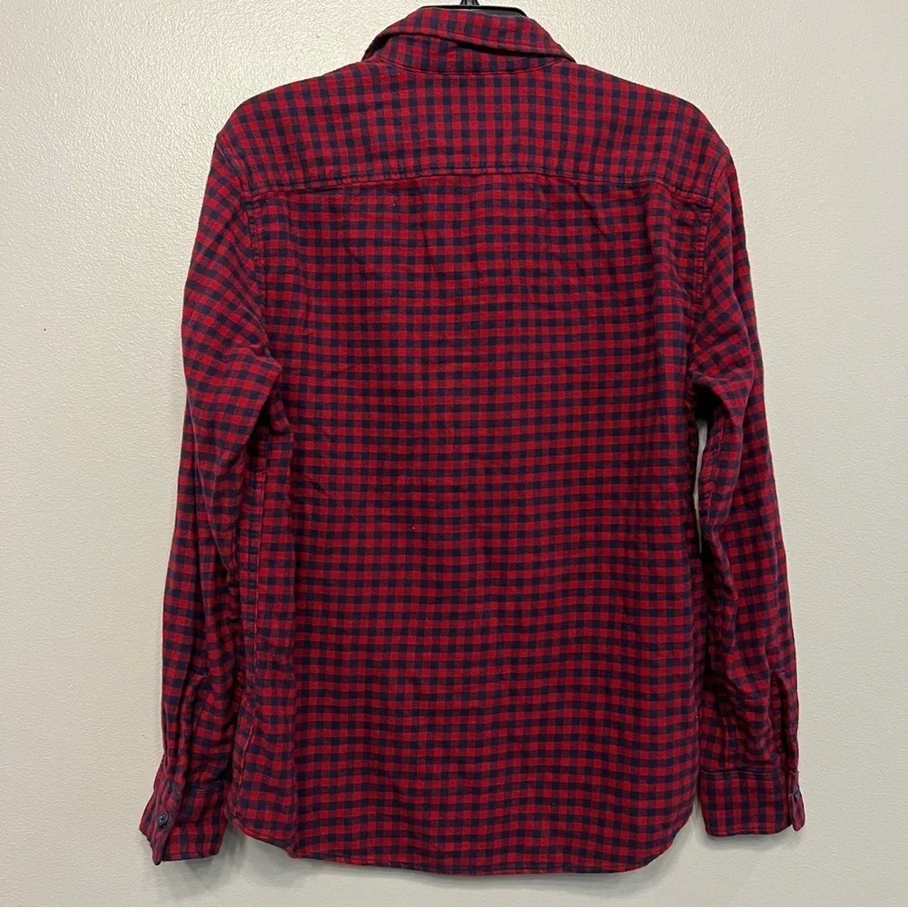 American Eagle Y2K Mens Medium Red and Blue Checkered Button Down Shirt